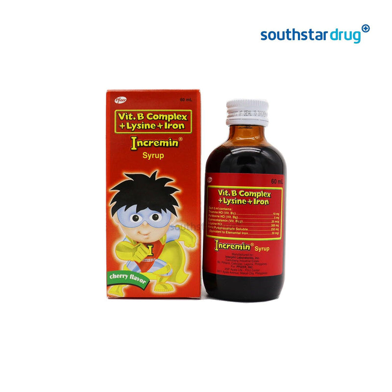 Incremin Cherry Flavor 60 ml Syrup - Southstar Drug