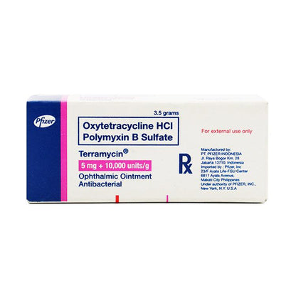 Rx: Terramycin 5mg/10000Units/g 3.5g Ophthalmic Ointment - Southstar Drug