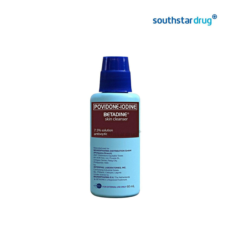 Betadine Skin Cleanser 75 mg / ml 60 ml - Southstar Drug