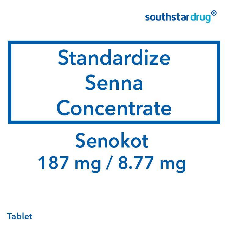 Senokot 187 mg / 8.77 mg Tablet- 20s - Southstar Drug