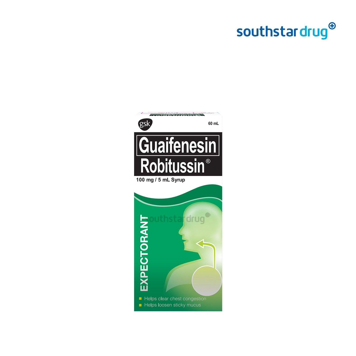 Robitussin Guaifenesin Syrup 60ml - Southstar Drug