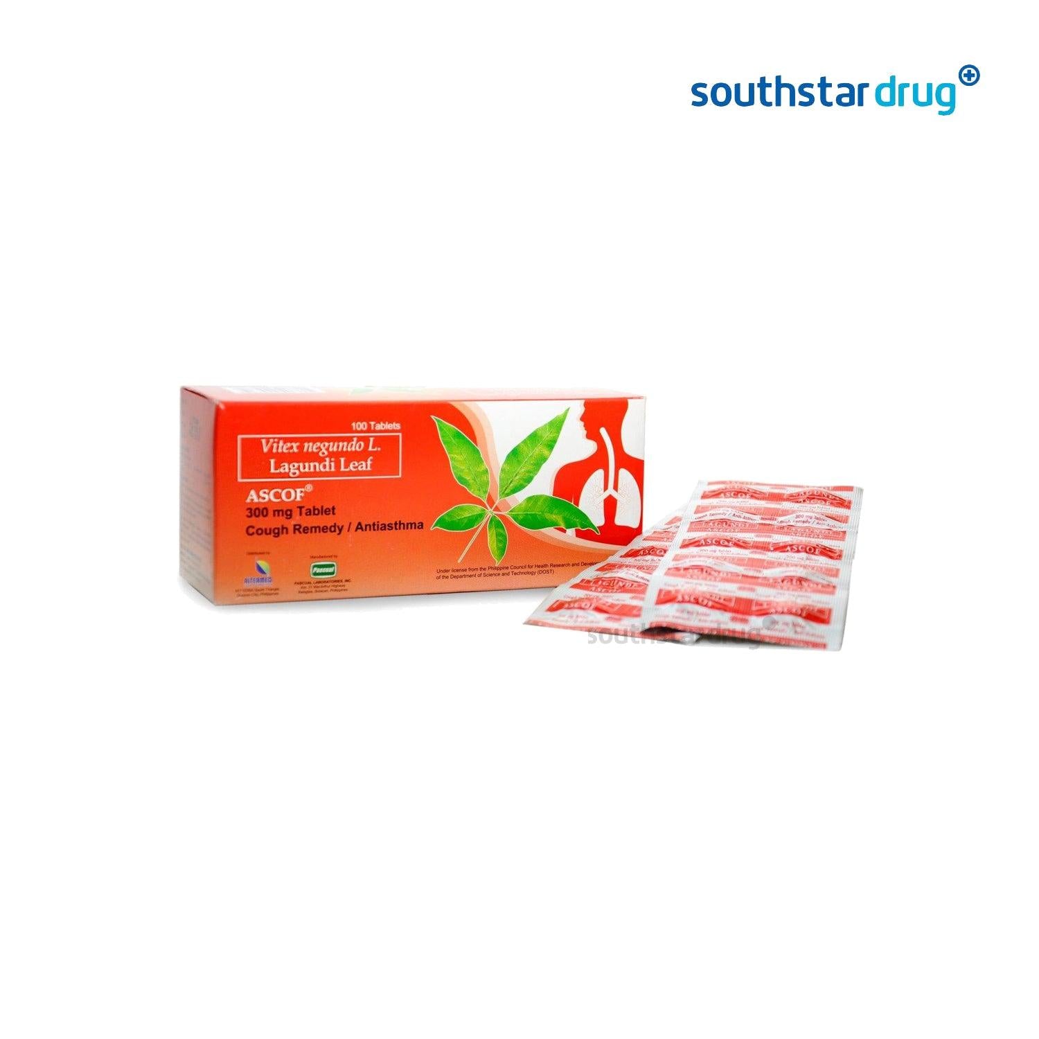 Ascof Tablet 300mg -30s - Southstar Drug