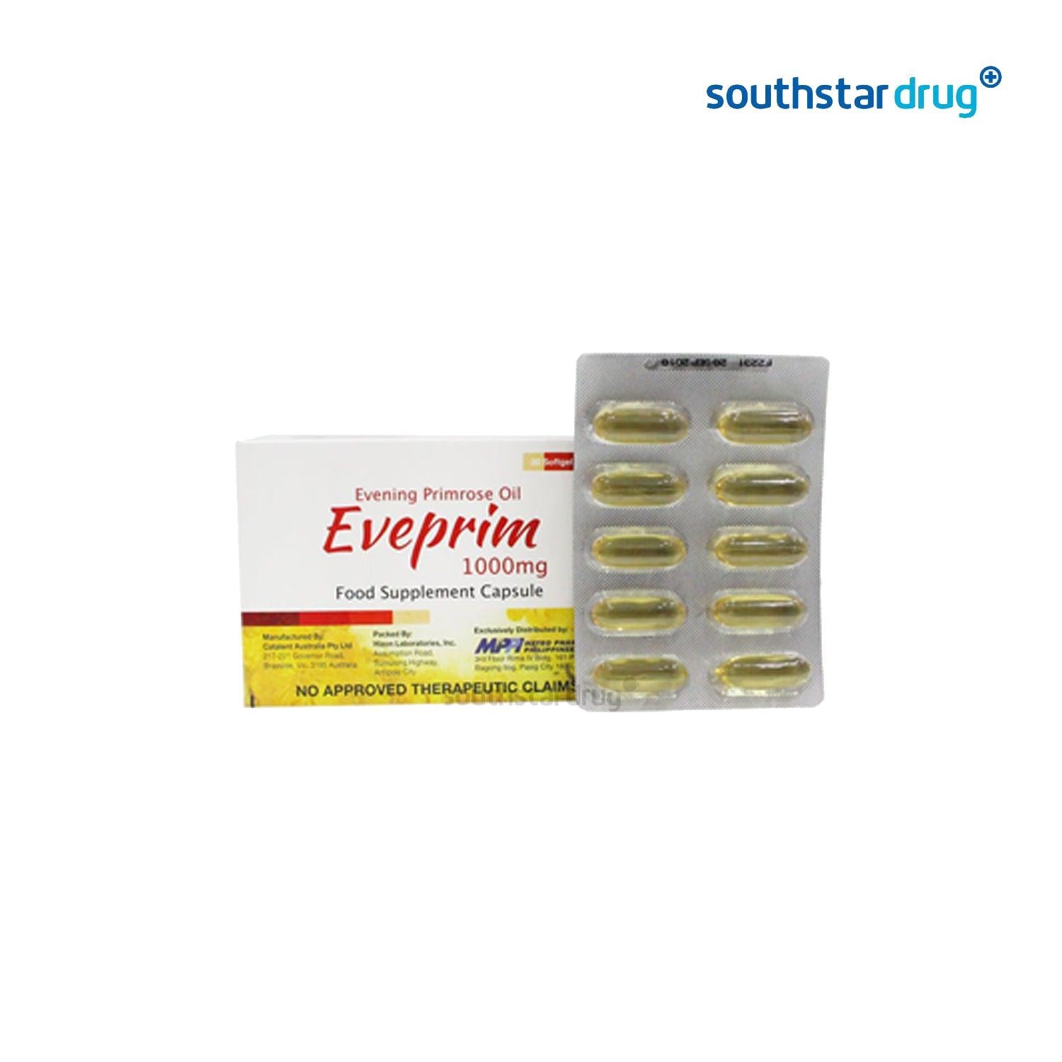 Eveprim Primrose Oil 1g Capsule - 30s - Southstar Drug