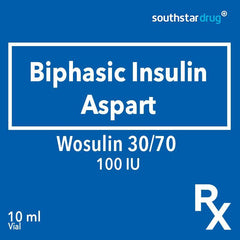 Rx: Wosulin 30/70 100 IU 10 ml Vial - Southstar Drug