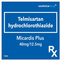 Rx: Micardis Plus 40mg / 12.5mg Tablet