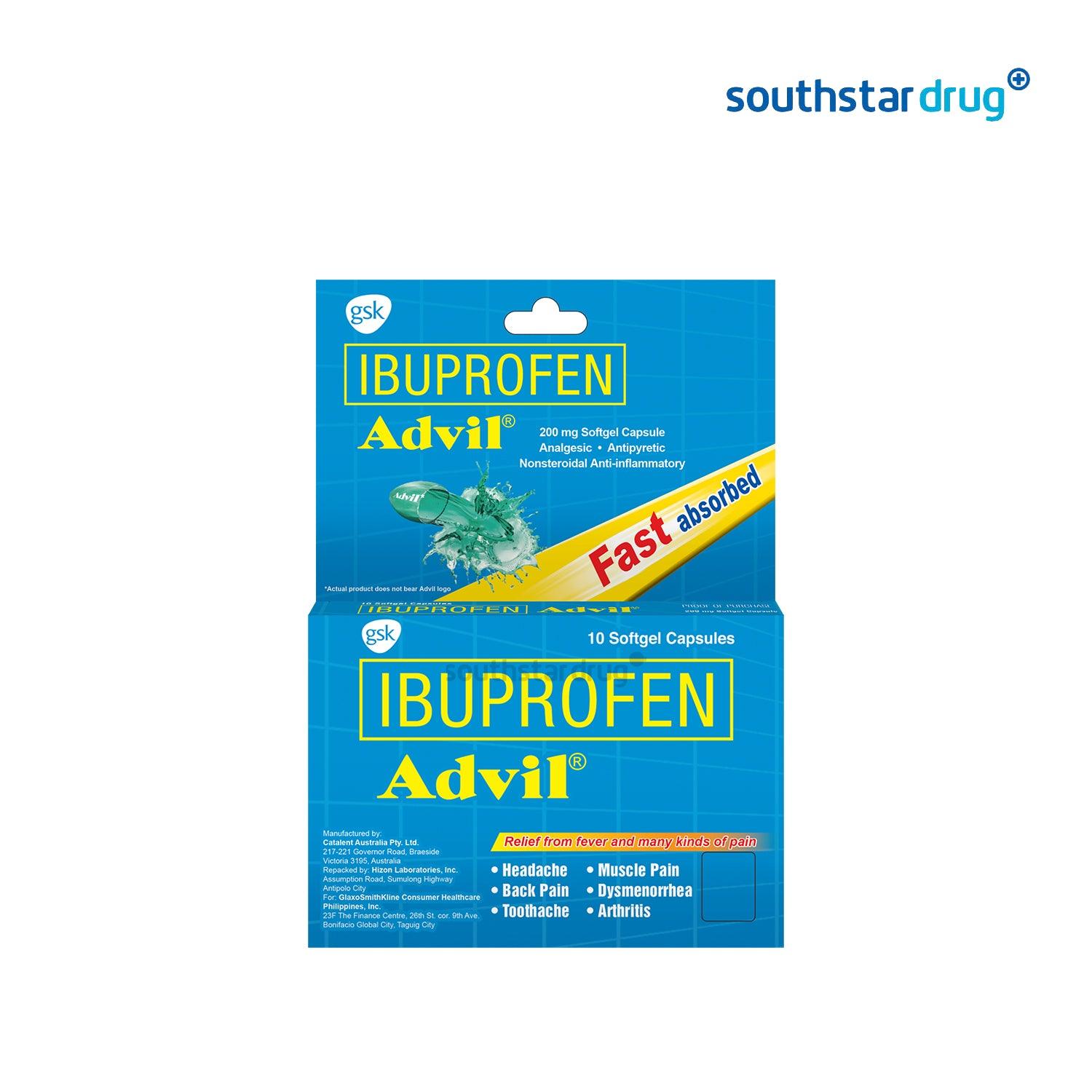 Advil Liquigel Softgel Capsule - 10s - Southstar Drug