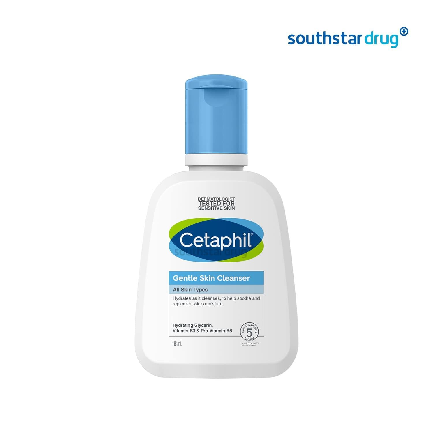 Cetaphil Gentle Skin Cleanser 118mL bottle for sensitive skin care