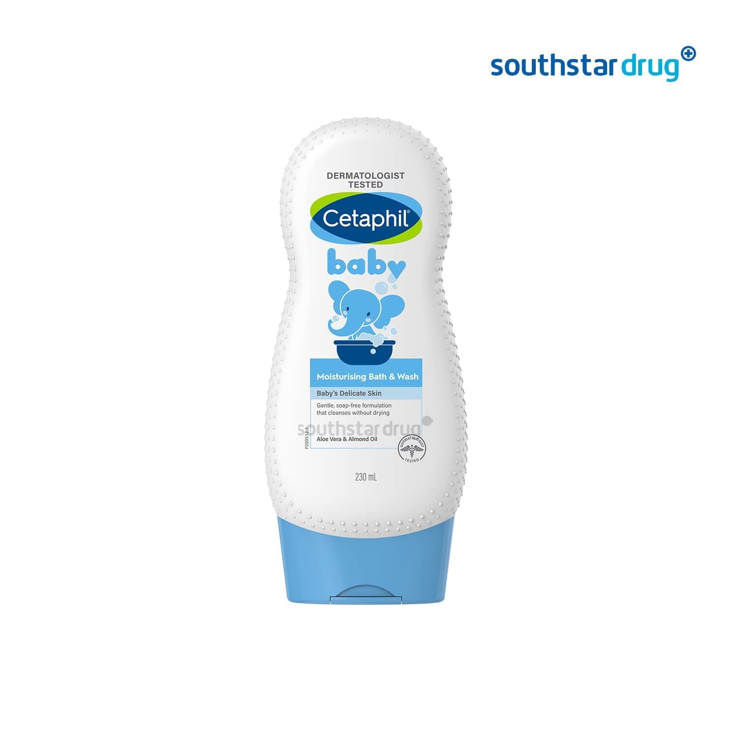 Cetaphil Baby Moisturizing with Aloe Vera & Almond Oil Bath & Wash 230ml - Southstar Drug