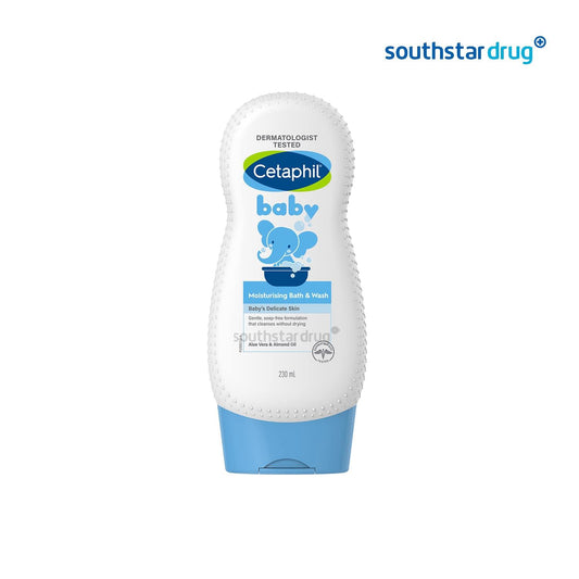 Cetaphil Baby Moisturizing with Aloe Vera & Almond Oil Bath & Wash 230ml - Southstar Drug