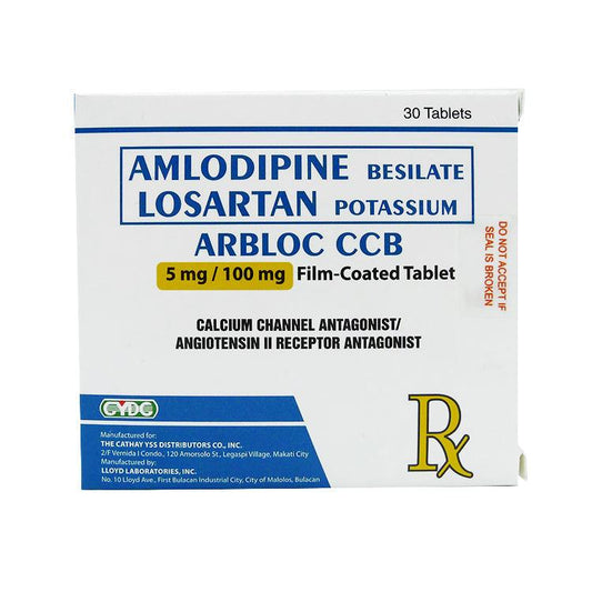 Rx: Arbloc CCB 5mg / 100mg Tablet - Southstar Drug