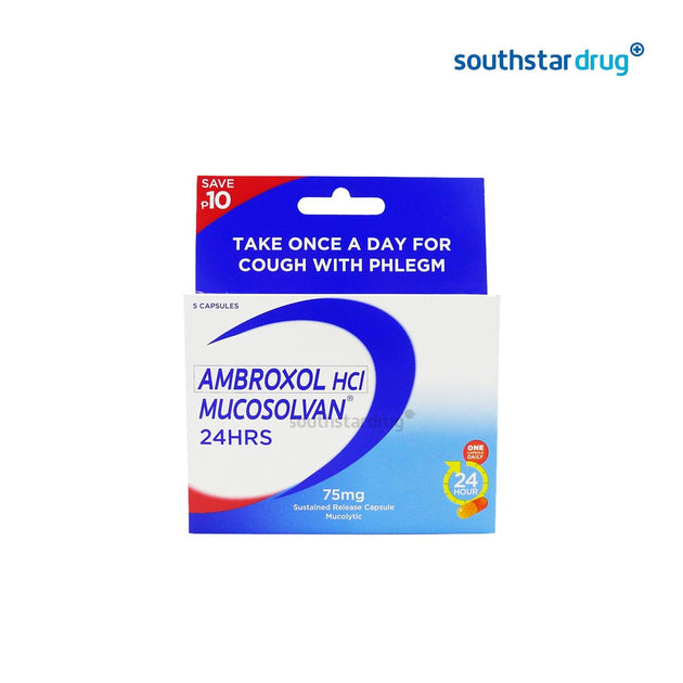 Buy Mucosolvan 24 hrs 75 mg Capsule Online | Southstar Drug