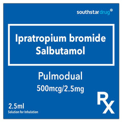 Rx: Pulmodual 500mcg / 2.5mg per 2.5ml Ampule - Southstar Drug