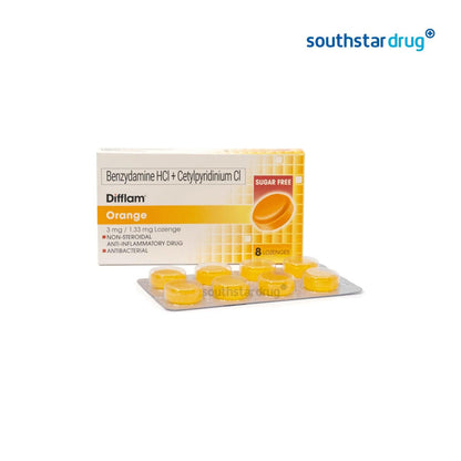 Difflam Orange 3mg/1.33mg Lozenge - 8s - Southstar Drug