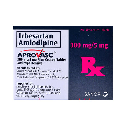 Rx: Aprovasc 300mg / 5mg Tablet - Southstar Drug