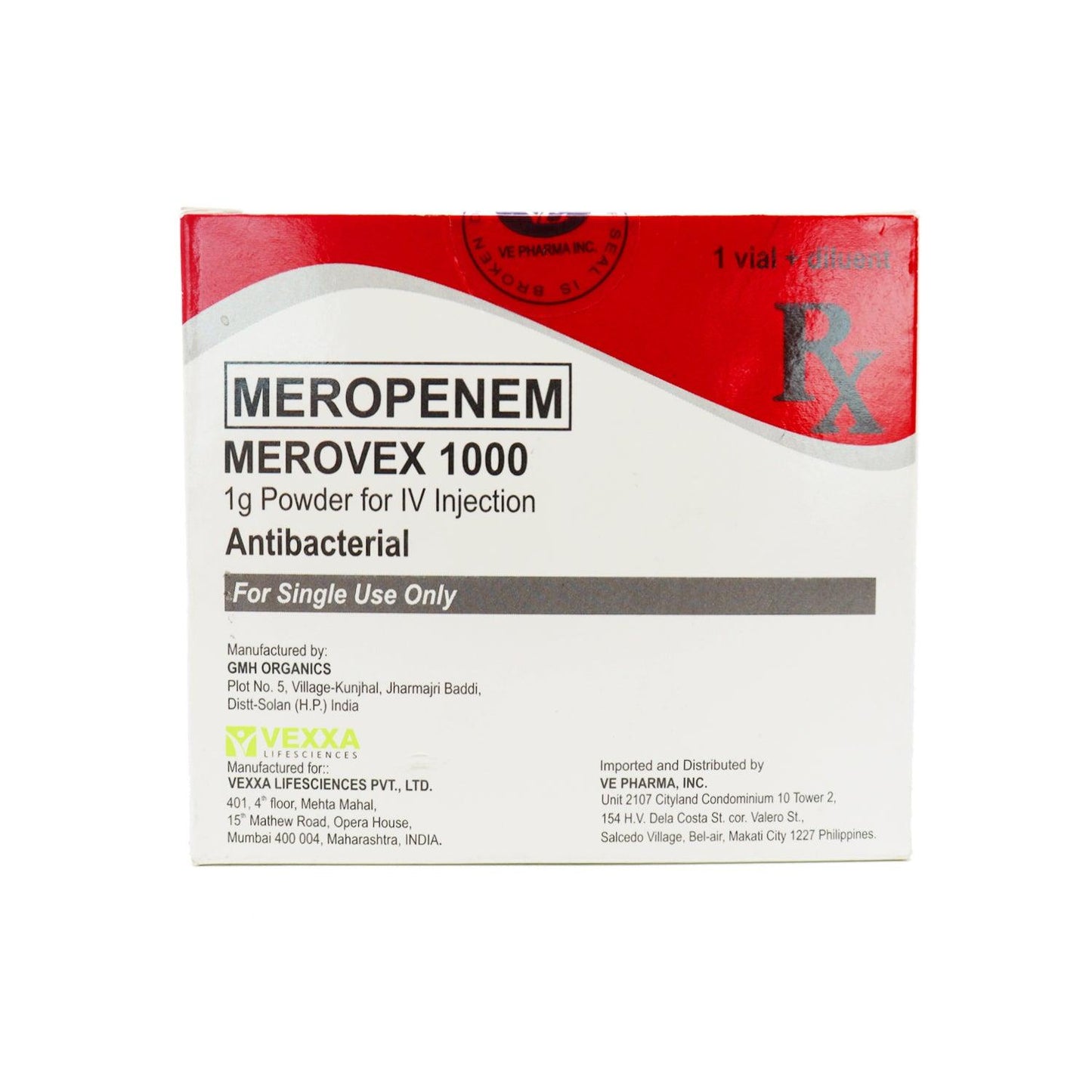 Rx: Merovex 1000 1 g Vial - Southstar Drug