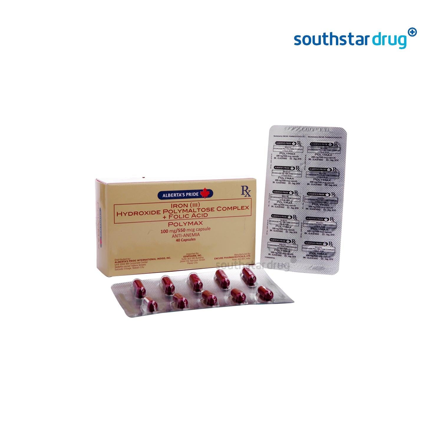 Rx: Polymax 100mg / 550mcg Capsule - Southstar Drug