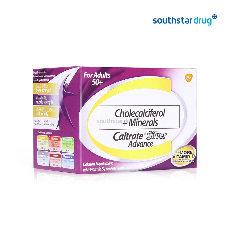 Caltrate Silver Advance Cholecalciferol + Minerals Tablets - 20s - Southstar Drug