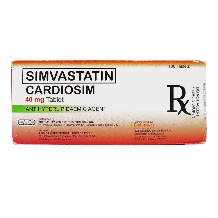 Rx: Cardiosim 40mg Tablet - Southstar Drug