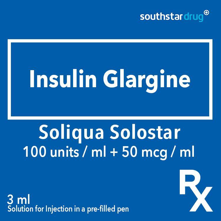 Rx: Soliqua Solostar 100U+50mcg Pre-filled pen - Southstar Drug