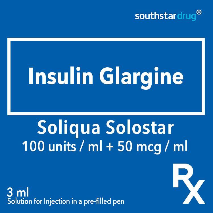 Rx: Soliqua Solostar 100 U+50 mcg Pre filled pen - Southstar Drug