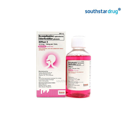 Difflam-C Sf 22.5mg/18mg per 15ml 200ml Solution - Southstar Drug