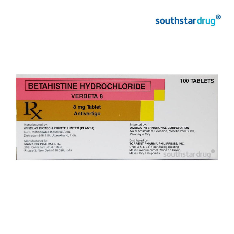 Rx: Verbeta Tablet 8mg - Southstar Drug