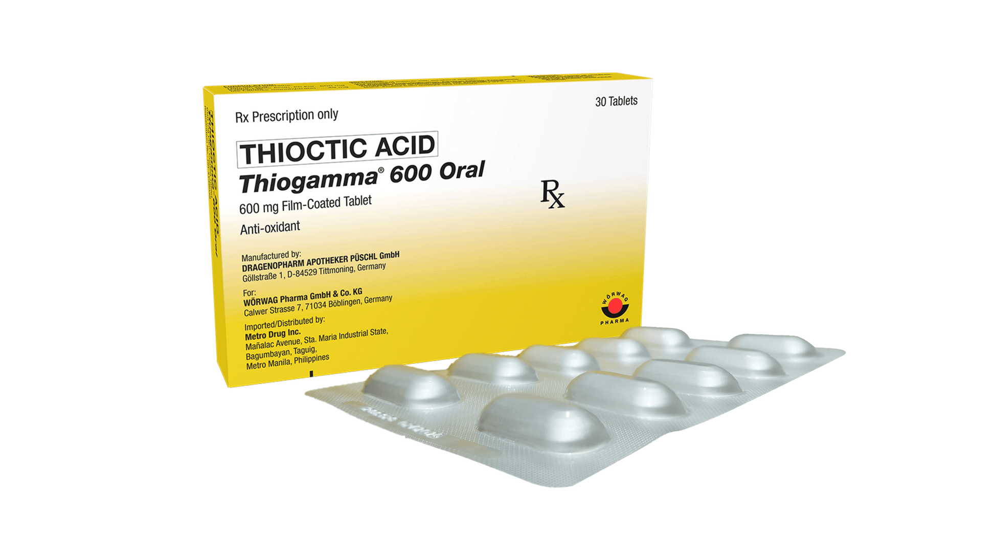 Rx Thiogamma 600mg Tablet - Southstar Drug