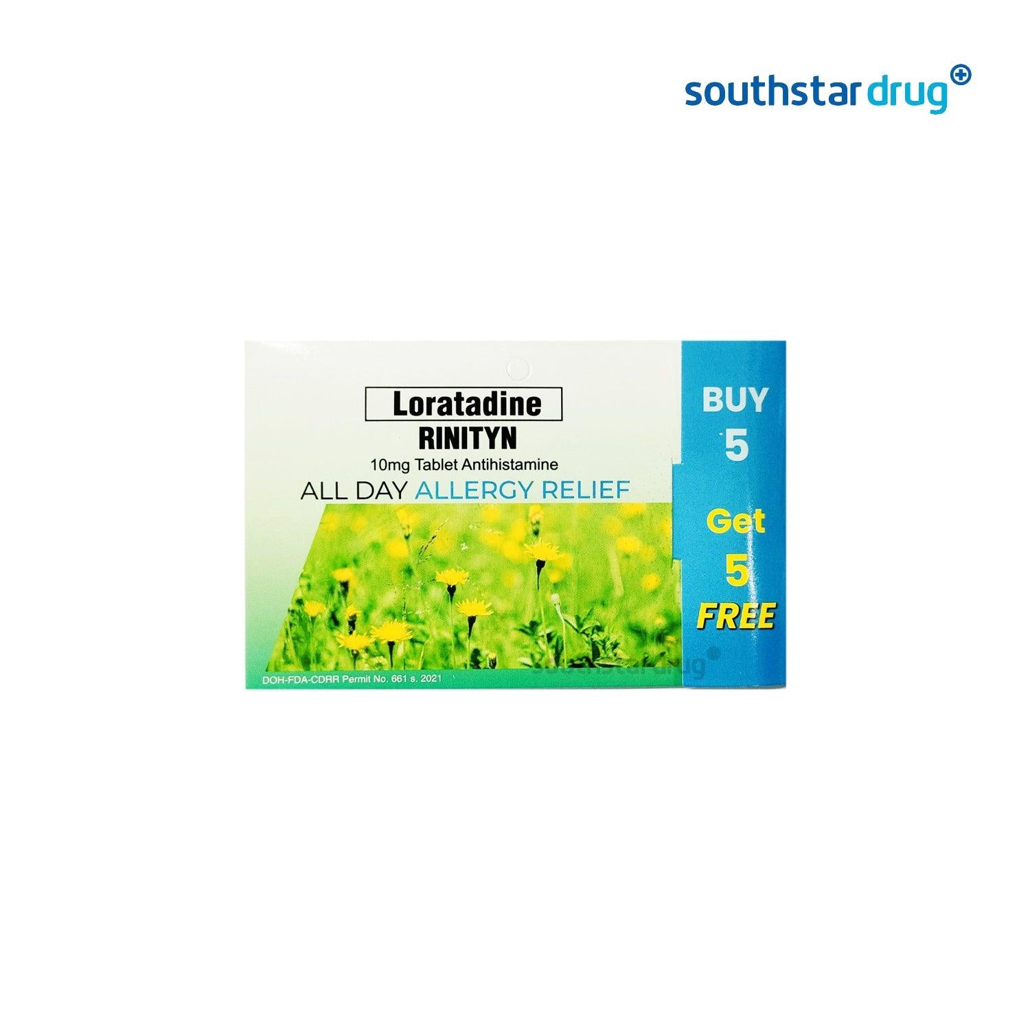 Rinityn 10mg Buy 5 Get 5 Tablet - Southstar Drug