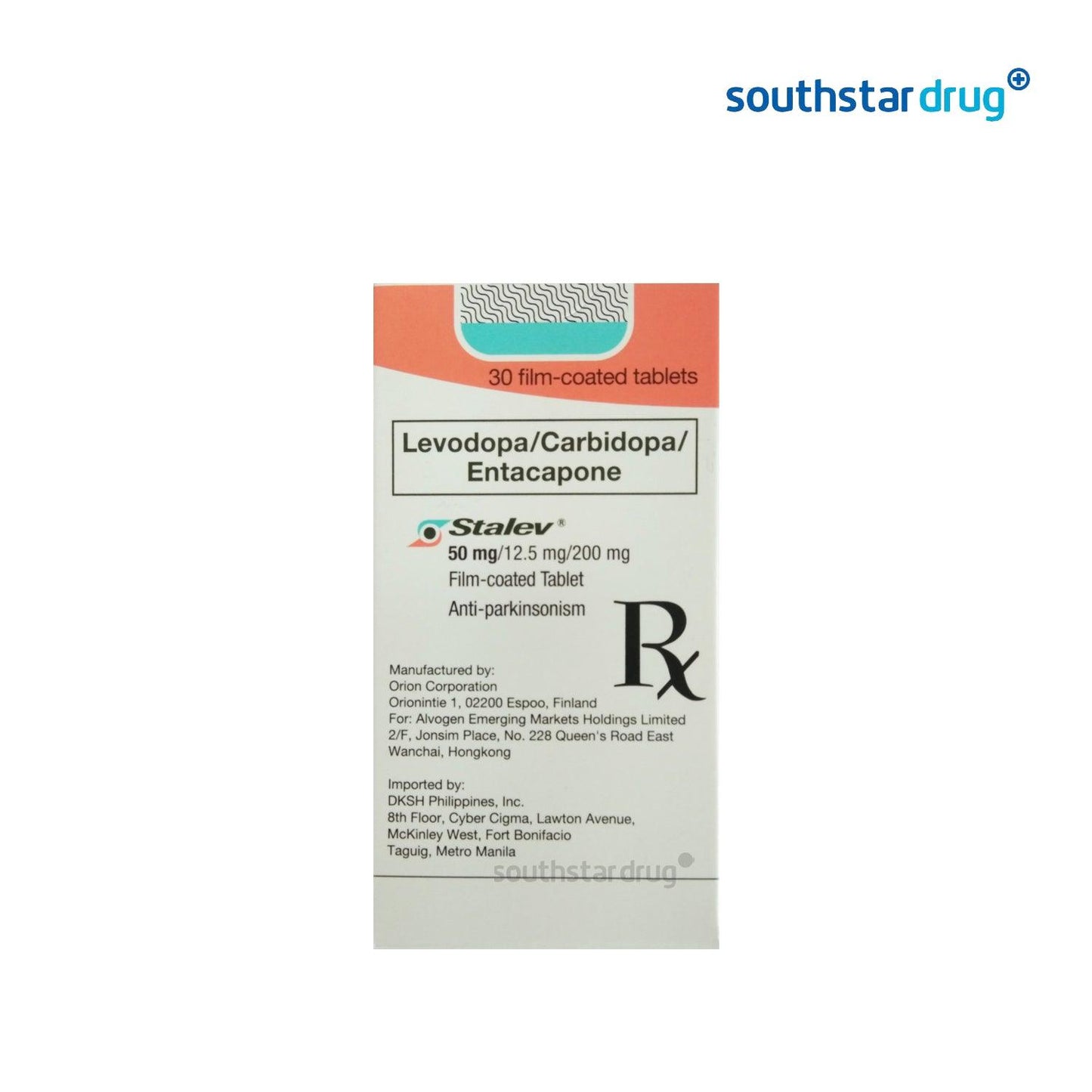 Rx: Stalev 50mg / 12.5mg / 200mg Tablet - Southstar Drug