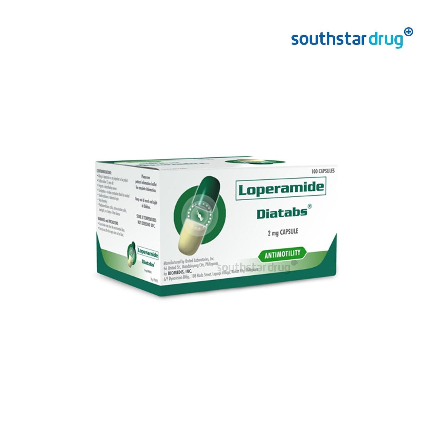 Diatabs 2 mg Capsule - 20s - Southstar Drug