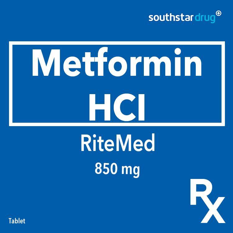 Rx: RiteMed Metformin 850 mg Tablet - Southstar Drug