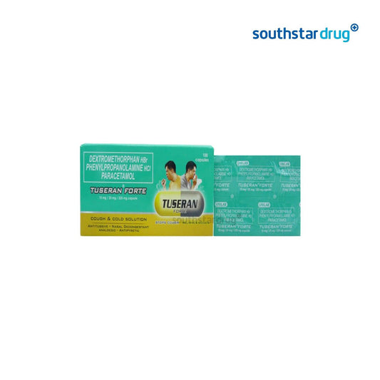 Tuseran Forte 15mg/25mg/325mg Capsule - 20s - Southstar Drug