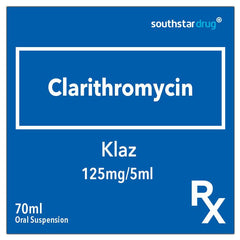Rx: Klaz 125mg / 5ml 70ml Oral Suspension - Southstar Drug