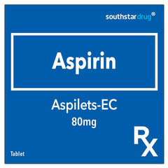 Rx: Aspilets - EC 80mg Tablet - Southstar Drug