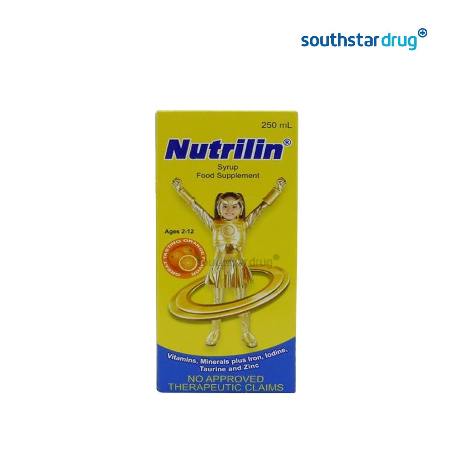 Nutrilin For Kids 2-12 years old Orange Flavor 250ml Syrup - Southstar Drug