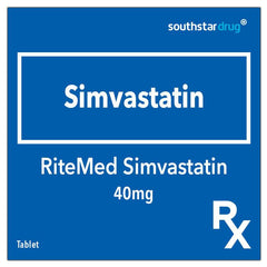 Rx: RiteMed Simvastatin 40mg Tablet
