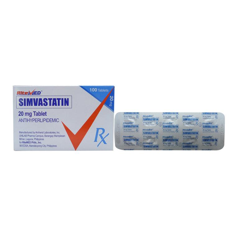 Rx: RiteMed Simvastatin 20mg Tablet - Southstar Drug