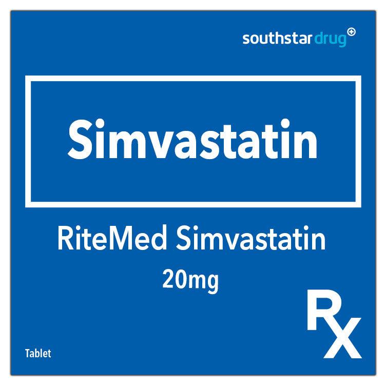 Rx: RiteMed Simvastatin 20mg Tablet - Southstar Drug