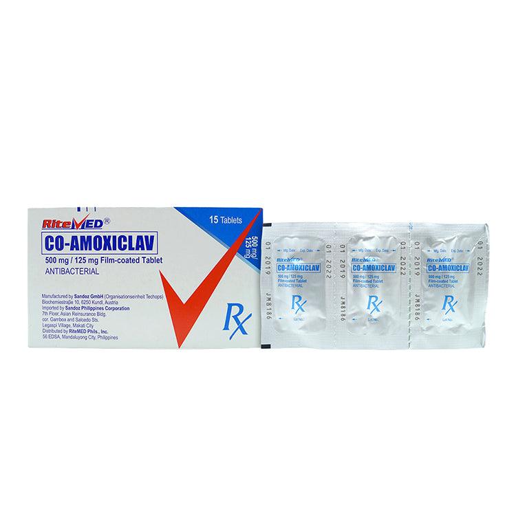 Rx: RiteMed Co - Amoxiclav 500mg / 125mg Tablet - Southstar Drug