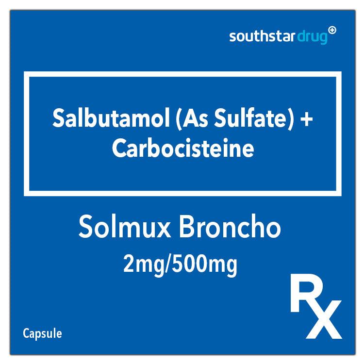 Rx: Solmux Broncho 2mg / 500mg Capsule - Southstar Drug