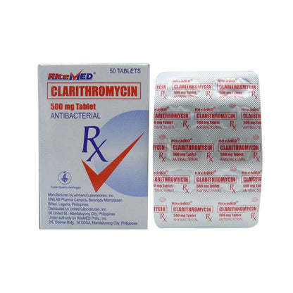 Rx: RiteMed Clarithromycin 500mg Tablet - Southstar Drug