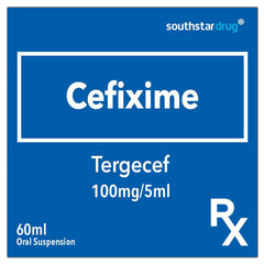 Rx: Tergecef 100mg / 5ml 60ml Oral Suspension - Southstar Drug
