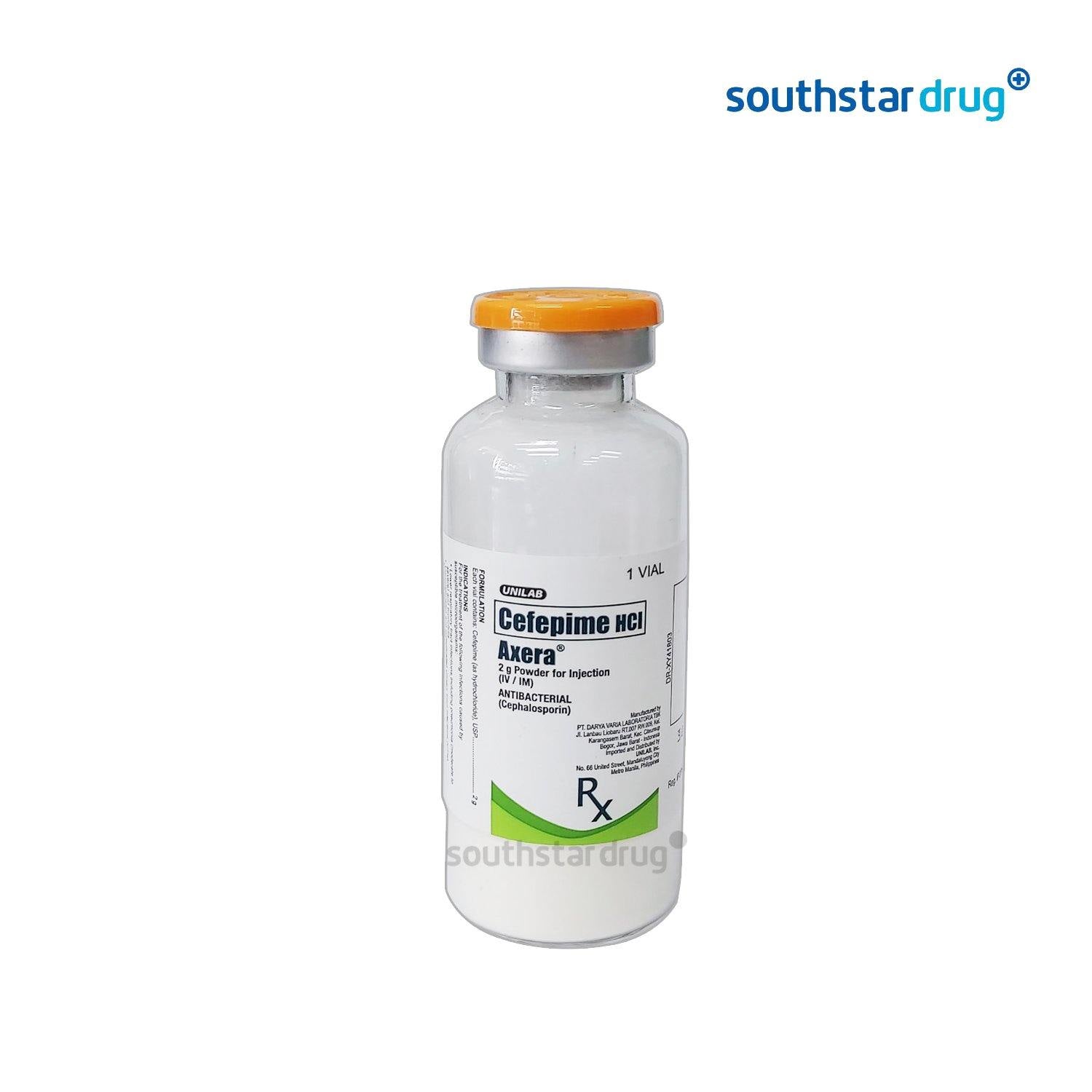 Rx: Axera 2g Vial - Southstar Drug