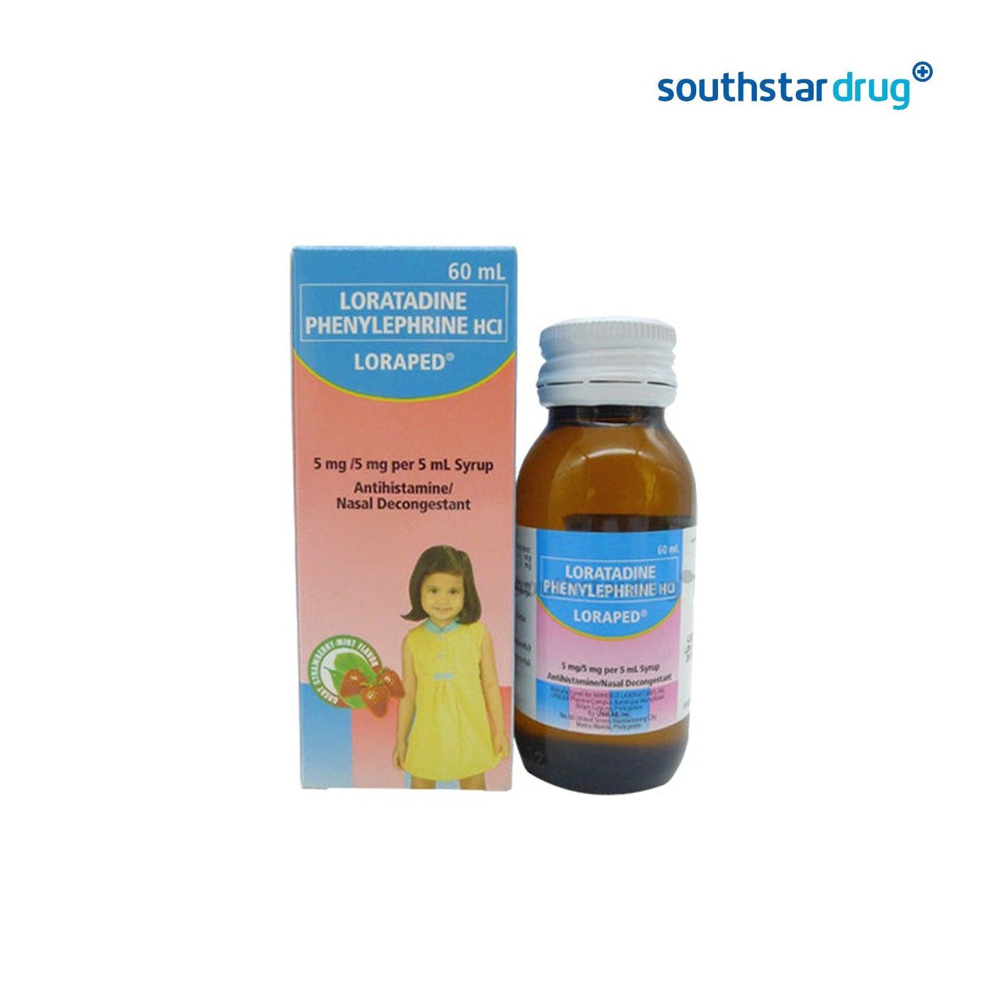 Loraped Strawberry Flavor 5mg Syrup 60ml - Southstar Drug