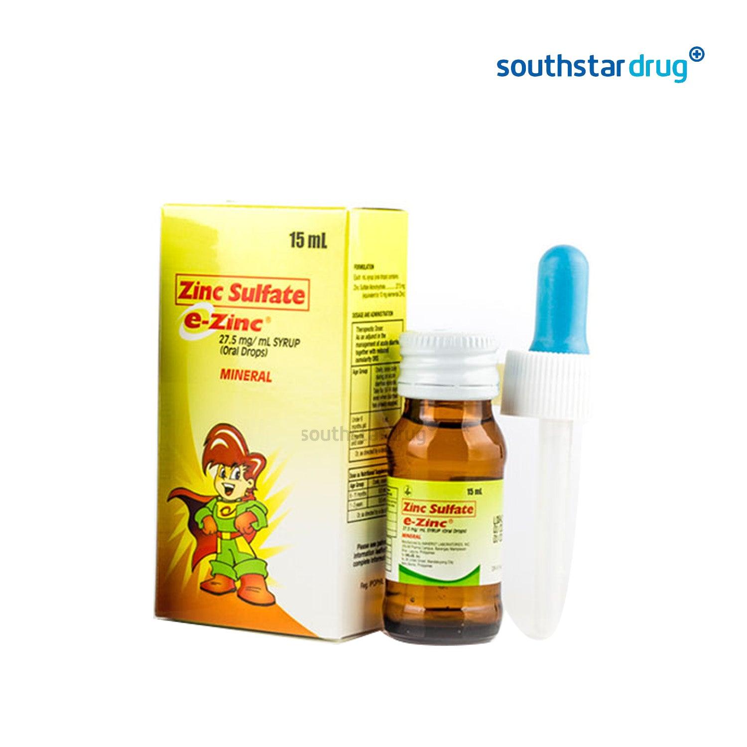 E-Zinc 27.5mg Drops 15ml - Southstar Drug