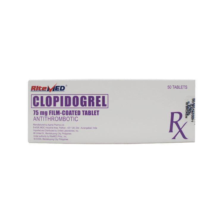 Rx: RiteMed Clopidogrel 75mg Tablet - Southstar Drug