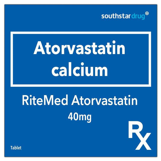 Rx: RiteMed Atorvastatin 40mg Tablet - Southstar Drug