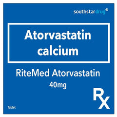 Rx: RiteMed Atorvastatin 40mg Tablet