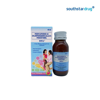 Bioflu 2.5mg / 500mcg / 125mg / 60ml Oral Suspension - Southstar Drug