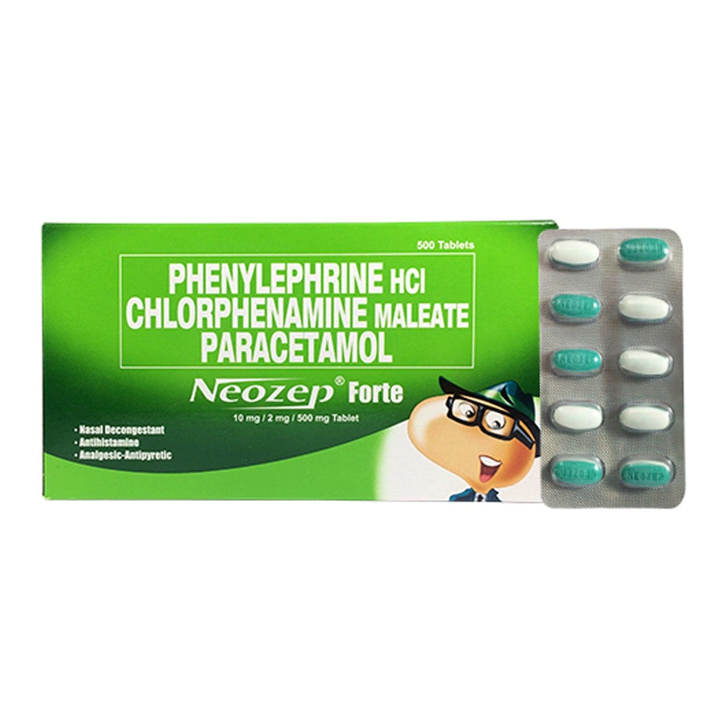 Neozep Forte 10mg / 2mg / 500mg Caplet - 20s - Southstar Drug